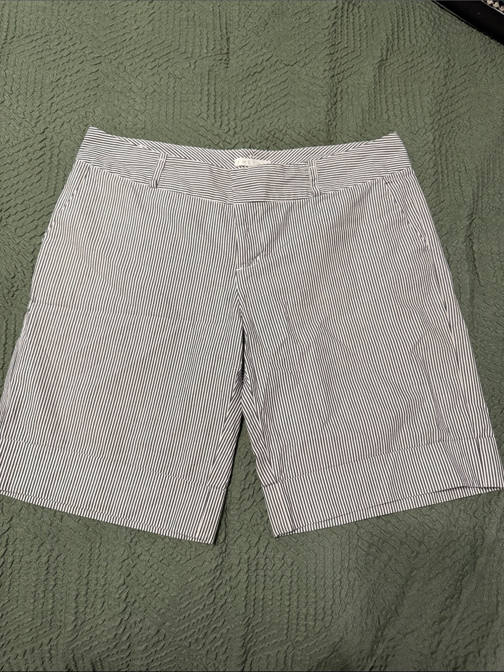 Tweeds Navy & White Pinstripe Bermuda Shorts